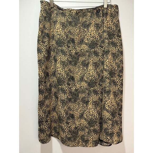 Vintage 90's Y2K Reversible Wrap Midi Skirt With Paisley & Abstract Print Black - Picture 3 of 6